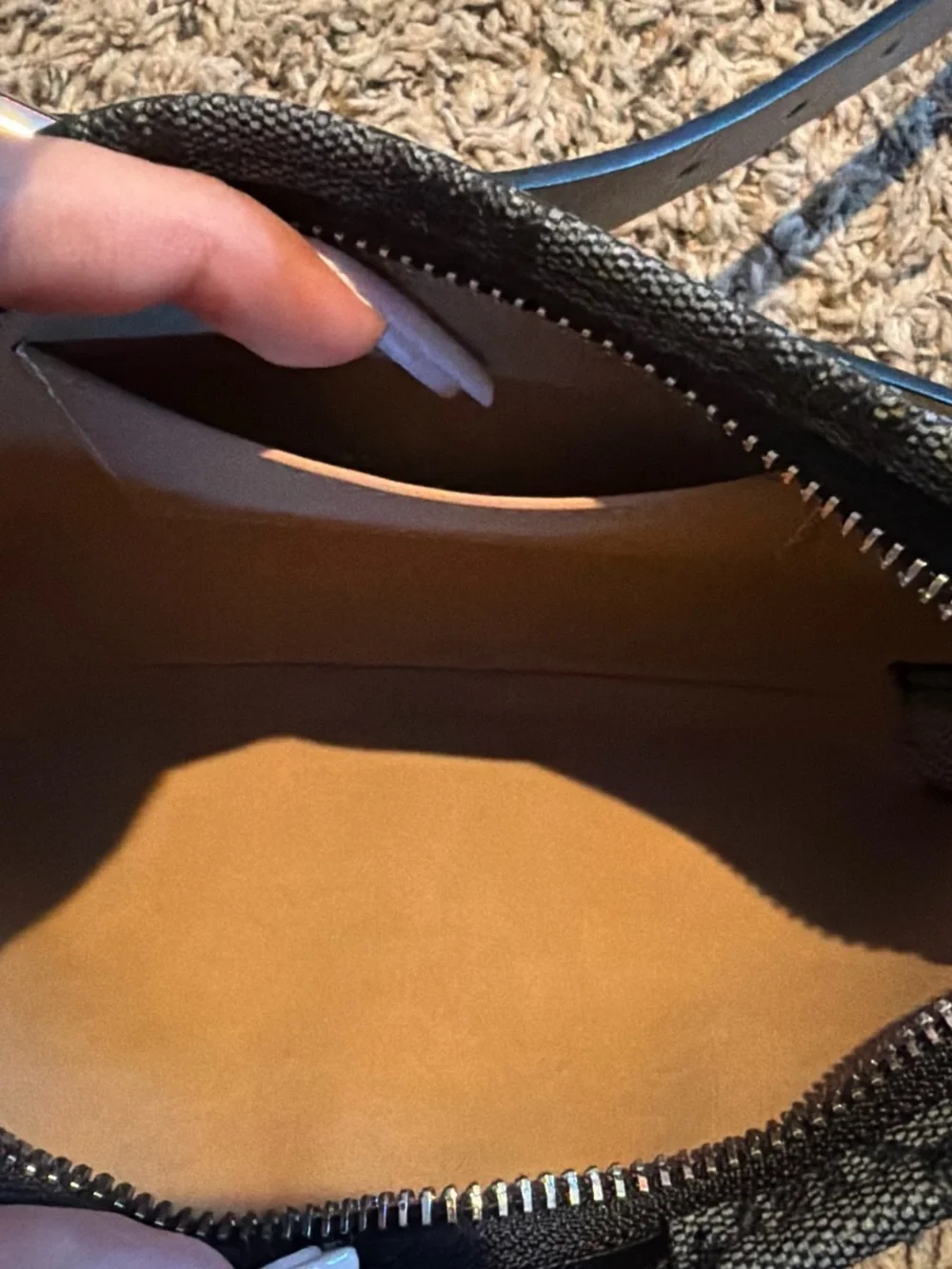 Michael Kors Charcoal and Black MK Monogram belt Bag